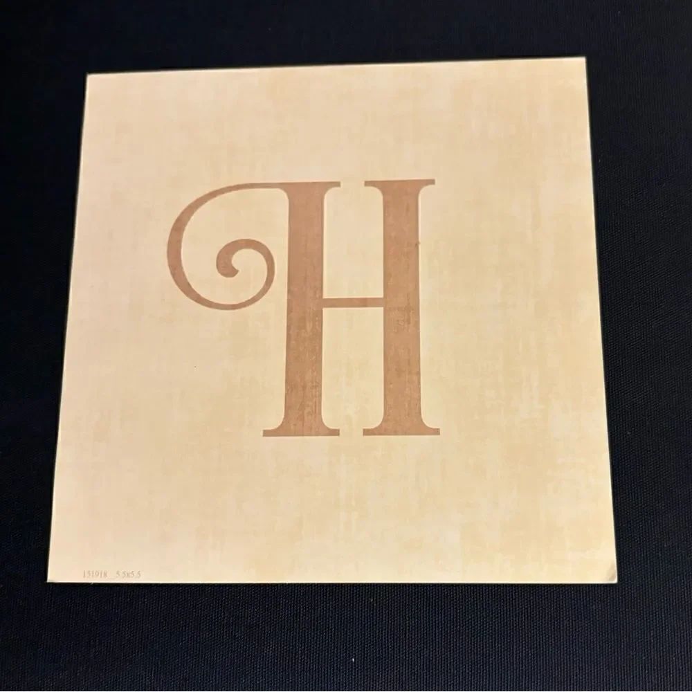 5.5” NEW! “H” Square Monogram Letter Print Ready to be Framed Print Only